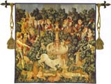 D155-2093-53*53 Unicorn Dips His Horn Tapestries: Tapestry gallery - Over 1500 tapestries and tapestry decorating accessories - Finest quality - Wide selection - Competitive prices - Source for whole
