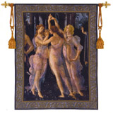 D155-2119-53*41 The Three Graces Tapestries: Tapestry gallery - Over 1500 tapestries and tapestry decorating accessories - Finest quality - Wide selection - Competitive prices - Source for wholesale 