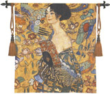 D155-2124-53*49 Signora con Ventaglio Tapestries: Tapestry gallery - Over 1500 tapestries and tapestry decorating accessories - Finest quality - Wide selection - Competitive prices - Source for whole