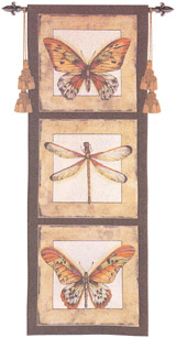 D155-2149-49*18 Butterfly Dragonfly I Tapestries: Tapestry gallery - Over 1500 tapestries and tapestry decorating accessories - Finest quality - Wide selection - Competitive prices - Source for whole