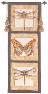 D155-2150-49*18 Butterfly Dragonfly II Tapestries: Tapestry gallery - Over 1500 tapestries and tapestry decorating accessories - Finest quality - Wide selection - Competitive prices - Source for whol