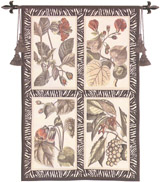 D155-2153-53*35 Floral Quad Tapestries: Tapestry gallery - Over 1500 tapestries and tapestry decorating accessories - Finest quality - Wide selection - Competitive prices - Source for wholesale tapes