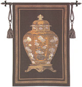 D155-2170-53*37 Oriental Jar I Tapestries: Tapestry gallery - Over 1500 tapestries and tapestry decorating accessories - Finest quality - Wide selection - Competitive prices - Source for wholesale ta