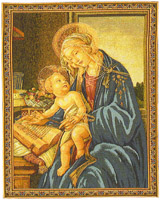 D155-2194-25*21 Madonna Del Libro Tapestries: Tapestry gallery - Over 1500 tapestries and tapestry decorating accessories - Finest quality - Wide selection - Competitive prices - Source for wholesale