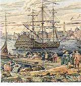 D155-221-16*16 Sailing Ship (41M) Tapestries: Tapestry gallery - Over 1500 tapestries and tapestry decorating accessories - Finest quality - Wide selection - Competitive prices - Source for wholesale