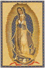 D155-2224-24*17 La Virgen De Guadelupe Tapestries: Tapestry gallery - Over 1500 tapestries and tapestry decorating accessories - Finest quality - Wide selection - Competitive prices - Source for whol