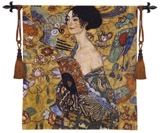 D155-2300-53*49 Lady with Fan Tapestries: Tapestry gallery - Over 1500 tapestries and tapestry decorating accessories - Finest quality - Wide selection - Competitive prices - Source for wholesale tap