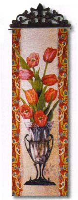D155-2316-36*13 Paisley Tulips Tapestries: Tapestry gallery - Over 1500 tapestries and tapestry decorating accessories - Finest quality - Wide selection - Competitive prices - Source for wholesale ta