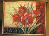 D155-2323-35*44 Amaryllis with Scroll Tapestries: Tapestry gallery - Over 1500 tapestries and tapestry decorating accessories - Finest quality - Wide selection - Competitive prices - Source for whole