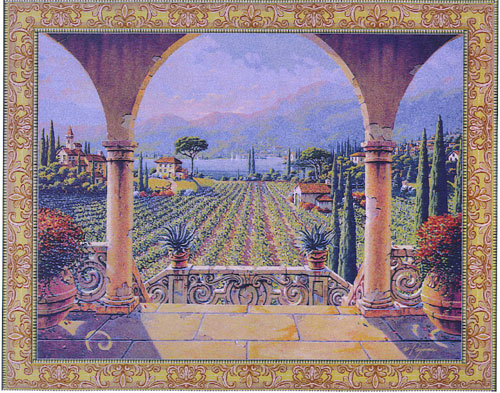 D155-2358-65*85 Lakeside Vineyard Tapestries: Tapestry gallery - Over 1500 tapestries and tapestry decorating accessories - Finest quality - Wide selection - Competitive prices - Source for wholesale