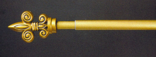 D155-2373-26*50 Tapestry Rod-Gold Fleur Finial Tapestries: Tapestry gallery - Over 1500 tapestries and tapestry decorating accessories - Finest quality - Wide selection - Competitive prices - Source 