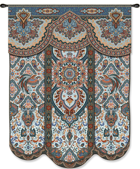 D155-2428-69*51 Paradise Oriental Blue Tapestries: Tapestry gallery - Over 1500 tapestries and tapestry decorating accessories - Finest quality - Wide selection - Competitive prices - Source for whol