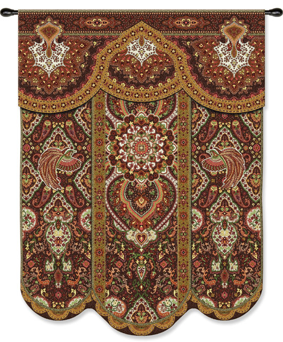 D155-2430-69*51 Paradise Cinnabar Tapestries: Tapestry gallery - Over 1500 tapestries and tapestry decorating accessories - Finest quality - Wide selection - Competitive prices - Source for wholesale