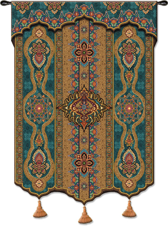 D155-2434-62*52 Prema Azur Tapestries: Tapestry gallery - Over 1500 tapestries and tapestry decorating accessories - Finest quality - Wide selection - Competitive prices - Source for wholesale tapest