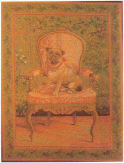 D155-250-35*28 Pug Dog Tapestries: Tapestry gallery - Over 1500 tapestries and tapestry decorating accessories - Finest quality - Wide selection - Competitive prices - Source for wholesale tapestry 