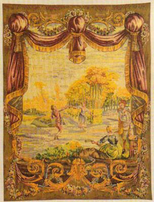 D155-255-58*44 Danse Au Jardin Tapestries: Tapestry gallery - Over 1500 tapestries and tapestry decorating accessories - Finest quality - Wide selection - Competitive prices - Source for wholesale ta