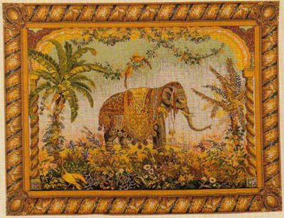 D155-257-44*58 Elephant (7974) Tapestries: Tapestry gallery - Over 1500 tapestries and tapestry decorating accessories - Finest quality - Wide selection - Competitive prices - Source for wholesale ta