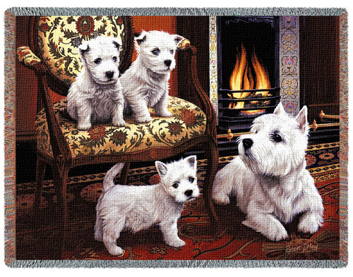 D155-2578-54*70 Westie (Dogs) Tapestries: Tapestry gallery - Over 1500 tapestries and tapestry decorating accessories - Finest quality - Wide selection - Competitive prices - Source for wholesale tap