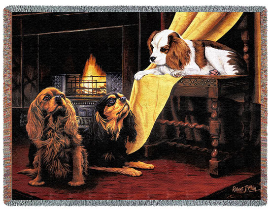 D155-2579-54*70 King Cavalier Spaniel (Dogs) Tapestries: Tapestry gallery - Over 1500 tapestries and tapestry decorating accessories - Finest quality - Wide selection - Competitive prices - Source fo