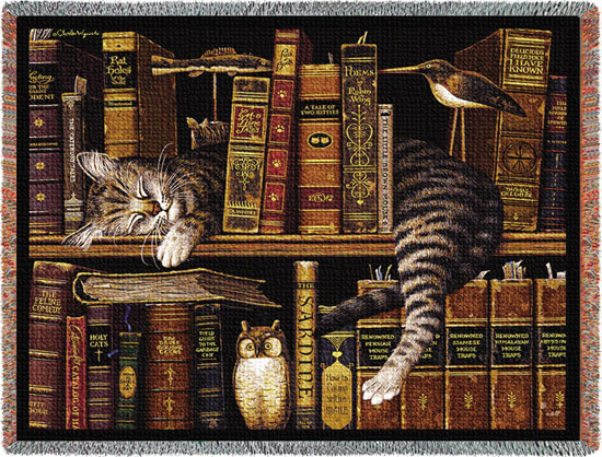 D155-2598-70*54 Frederick the Literate (Cats) Tapestries: Tapestry gallery - Over 1500 tapestries and tapestry decorating accessories - Finest quality - Wide selection - Competitive prices - Source f