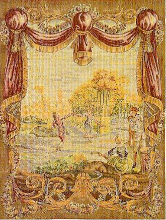D155-26-58*44 Garden Dance Tapestries: Tapestry gallery - Over 1500 tapestries and tapestry decorating accessories - Finest quality - Wide selection - Competitive prices - Source for wholesale tapest