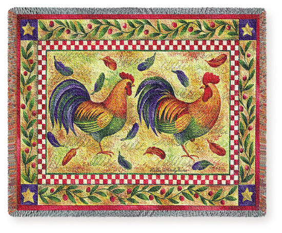 D155-2613-54*70 Two Roosters (Birds) Tapestries: Tapestry gallery - Over 1500 tapestries and tapestry decorating accessories - Finest quality - Wide selection - Competitive prices - Source for wholes