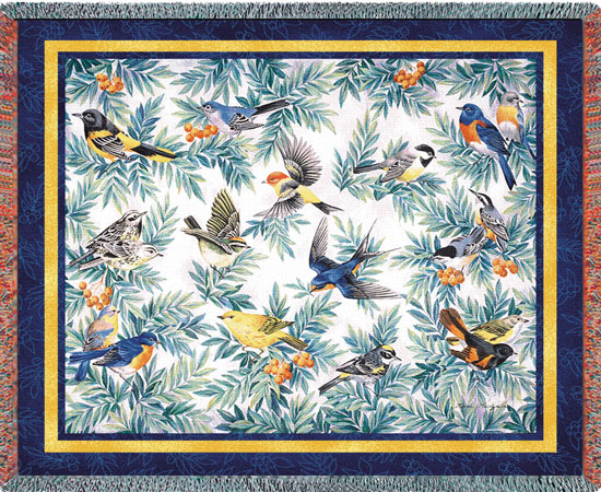D155-2618-54*70 Songbirds (Birds) Tapestries: Tapestry gallery - Over 1500 tapestries and tapestry decorating accessories - Finest quality - Wide selection - Competitive prices - Source for wholesale