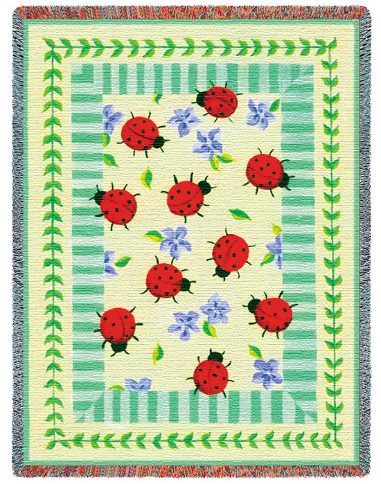 D155-2620-70*54 Ladybug Garden (Throw) Tapestries: Tapestry gallery - Over 1500 tapestries and tapestry decorating accessories - Finest quality - Wide selection - Competitive prices - Source for whol