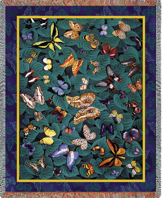 D155-2622-70*54 Butterfly Dance (Nature) Tapestries: Tapestry gallery - Over 1500 tapestries and tapestry decorating accessories - Finest quality - Wide selection - Competitive prices - Source for wh