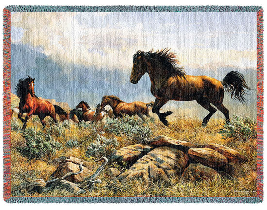 D155-2627-54*70 Distant Thunder (Equestrian) Tapestries: Tapestry gallery - Over 1500 tapestries and tapestry decorating accessories - Finest quality - Wide selection - Competitive prices - Source fo