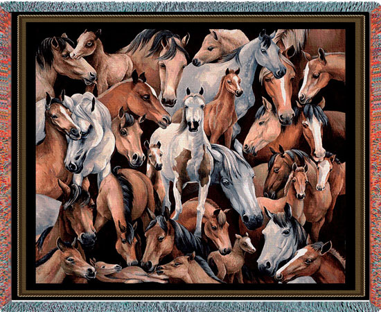 D155-2628-54*70 Stampede (Equestrian) Tapestries: Tapestry gallery - Over 1500 tapestries and tapestry decorating accessories - Finest quality - Wide selection - Competitive prices - Source for whole