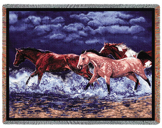 D155-2629-54*70 Wild Horses (Equestrian) Tapestries: Tapestry gallery - Over 1500 tapestries and tapestry decorating accessories - Finest quality - Wide selection - Competitive prices - Source for wh