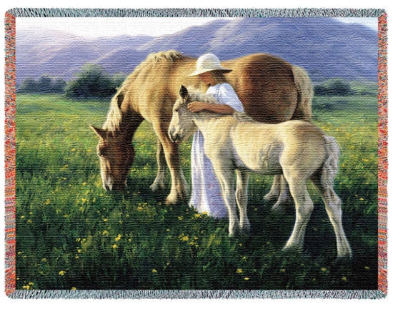 D155-2630-54*70 Beautiful Blondes (Equestrian) Tapestries: Tapestry gallery - Over 1500 tapestries and tapestry decorating accessories - Finest quality - Wide selection - Competitive prices - Source 