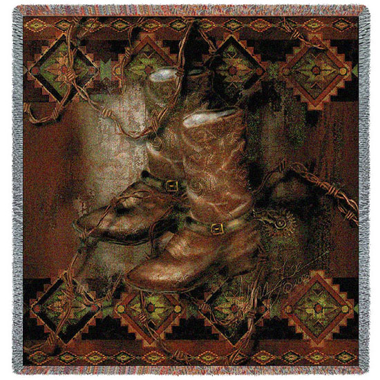 D155-2666-54*54 Western Boot (Western) Tapestries: Tapestry gallery - Over 1500 tapestries and tapestry decorating accessories - Finest quality - Wide selection - Competitive prices - Source for whol