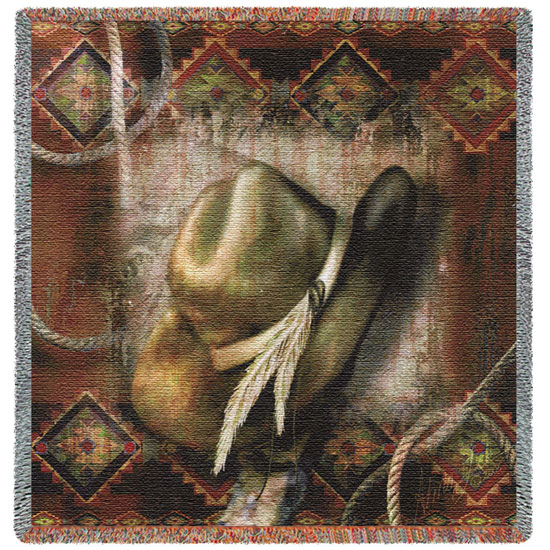 D155-2667-54*54 Western Hat (Western) Tapestries: Tapestry gallery - Over 1500 tapestries and tapestry decorating accessories - Finest quality - Wide selection - Competitive prices - Source for whole