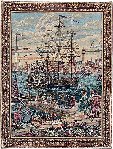 D155-268-26*19 The Galleon Z038 Tapestries: Tapestry gallery - Over 1500 tapestries and tapestry decorating accessories - Finest quality - Wide selection - Competitive prices - Source for wholesale t