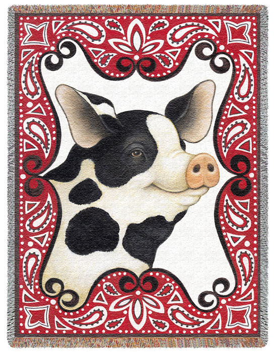 D155-2685-70*54 Bandana Pig (Americana) Tapestries: Tapestry gallery - Over 1500 tapestries and tapestry decorating accessories - Finest quality - Wide selection - Competitive prices - Source for who