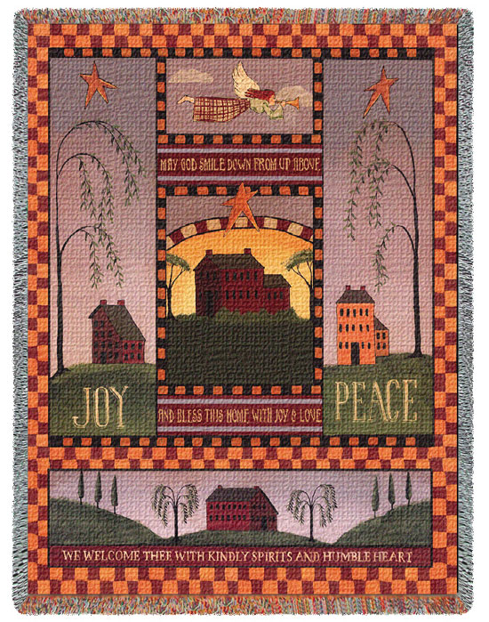 D155-2687-70*54 Joyful Home (Americana) Tapestries: Tapestry gallery - Over 1500 tapestries and tapestry decorating accessories - Finest quality - Wide selection - Competitive prices - Source for who