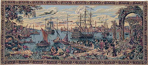 D155-271-24*64 The Harbour Z039 Tapestries: Tapestry gallery - Over 1500 tapestries and tapestry decorating accessories - Finest quality - Wide selection - Competitive prices - Source for wholesale t