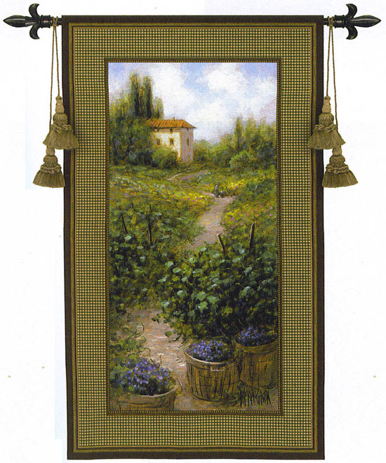 D155-2711-45*26 Vineyard I Tapestries: Tapestry gallery - Over 1500 tapestries and tapestry decorating accessories - Finest quality - Wide selection - Competitive prices - Source for wholesale tapest