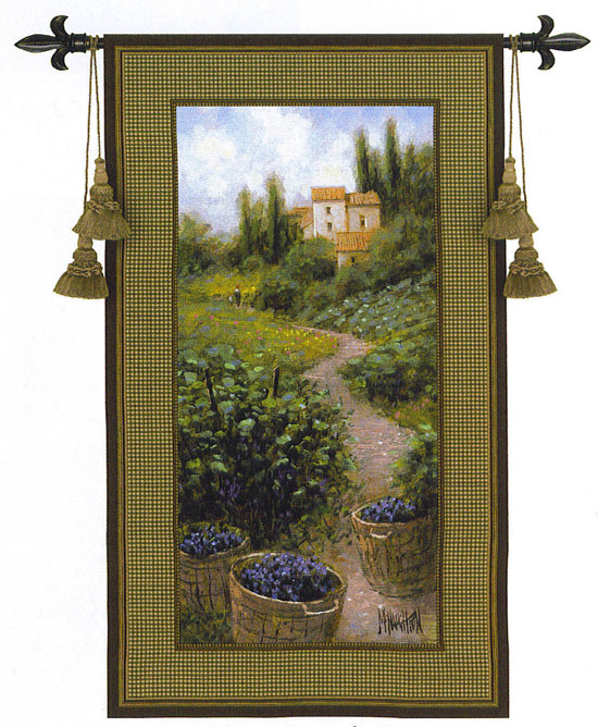 D155-2712-45*26 Vineyard II Tapestries: Tapestry gallery - Over 1500 tapestries and tapestry decorating accessories - Finest quality - Wide selection - Competitive prices - Source for wholesale tapes