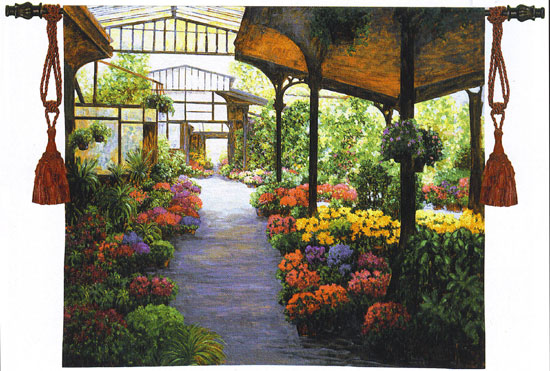 D155-2716-46*53 Paris Flower Market I Tapestries: Tapestry gallery - Over 1500 tapestries and tapestry decorating accessories - Finest quality - Wide selection - Competitive prices - Source for whole