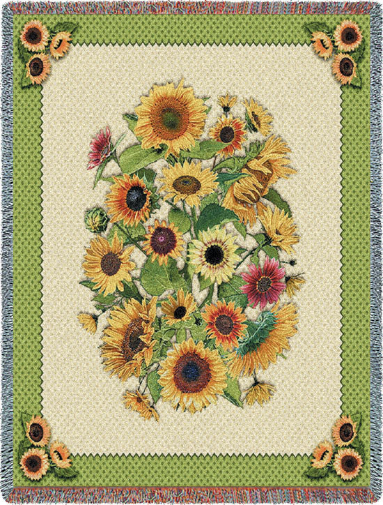 D155-2749-70*54 Sunflowers (Botanicals) Tapestries: Tapestry gallery - Over 1500 tapestries and tapestry decorating accessories - Finest quality - Wide selection - Competitive prices - Source for who