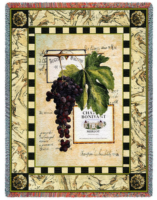 D155-2761-70*54 Grapes and Labels (the Vineyard) Tapestries: Tapestry gallery - Over 1500 tapestries and tapestry decorating accessories - Finest quality - Wide selection - Competitive prices - Sourc