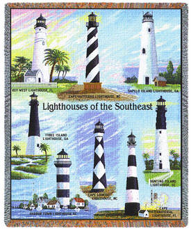 D155-2764-70*54 Lighthouses of the Southeast (Lighthouses) Tapestries: Tapestry gallery - Over 1500 tapestries and tapestry decorating accessories - Finest quality - Wide selection - Competitive pric