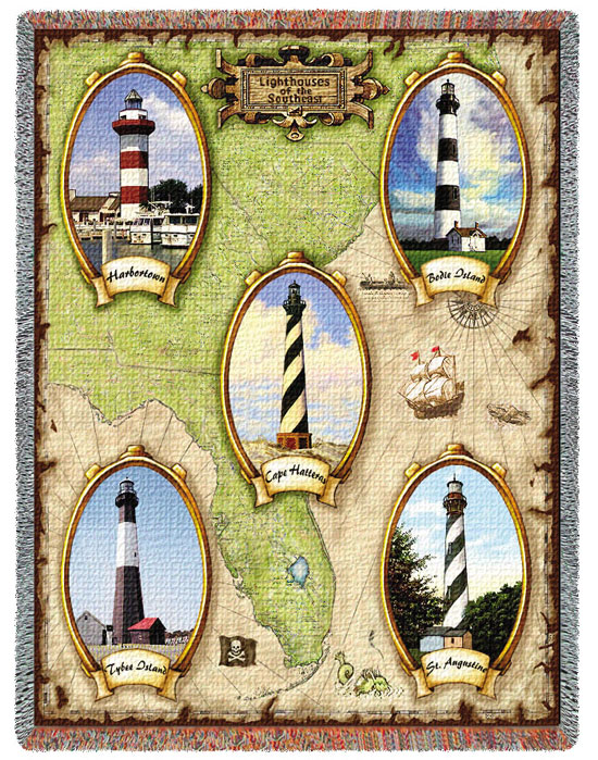 D155-2766-70*54 Lighthouses of the Southeast II (Lighthouses) Tapestries: Tapestry gallery - Over 1500 tapestries and tapestry decorating accessories - Finest quality - Wide selection - Competitive p