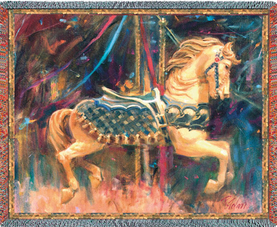 D155-2779-54*70 Carousel Horse (Collectibles) Tapestries: Tapestry gallery - Over 1500 tapestries and tapestry decorating accessories - Finest quality - Wide selection - Competitive prices - Source f