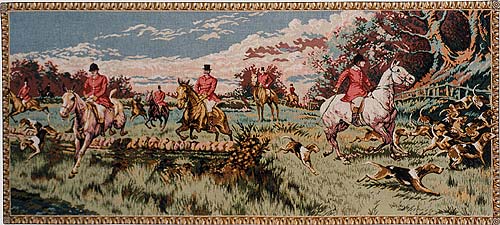 D155-278-28*62 English Hunting Scene Tapestries: Tapestry gallery - Over 1500 tapestries and tapestry decorating accessories - Finest quality - Wide selection - Competitive prices - Source for wholes