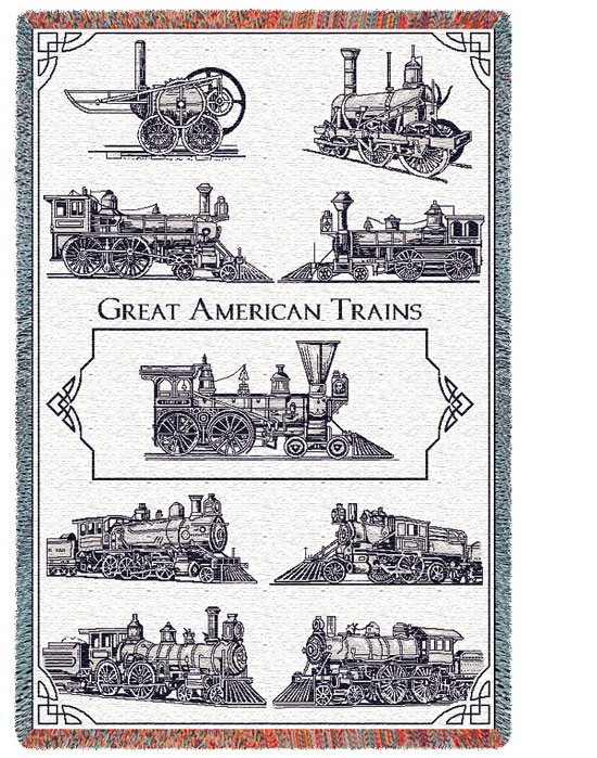 D155-2780-69*48 Great American Trains (Collectibles) Tapestries: Tapestry gallery - Over 1500 tapestries and tapestry decorating accessories - Finest quality - Wide selection - Competitive prices - S