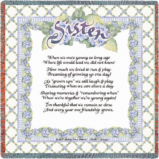 D155-2810-54*54 Sister (Inspirational) Tapestries: Tapestry gallery - Over 1500 tapestries and tapestry decorating accessories - Finest quality - Wide selection - Competitive prices - Source for whol